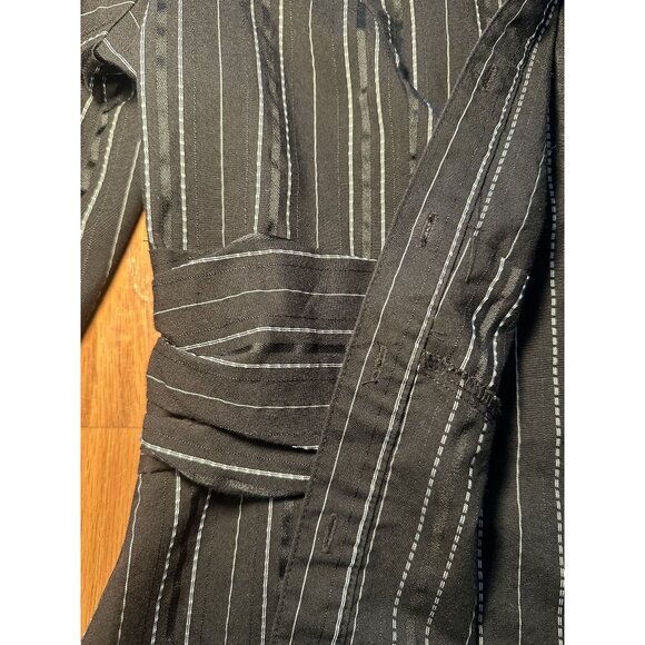 Apt. 9 Black & White Pinstripe Button Down Shirt Size M – Fitted Office Siren Bl - Picture 6 of 7